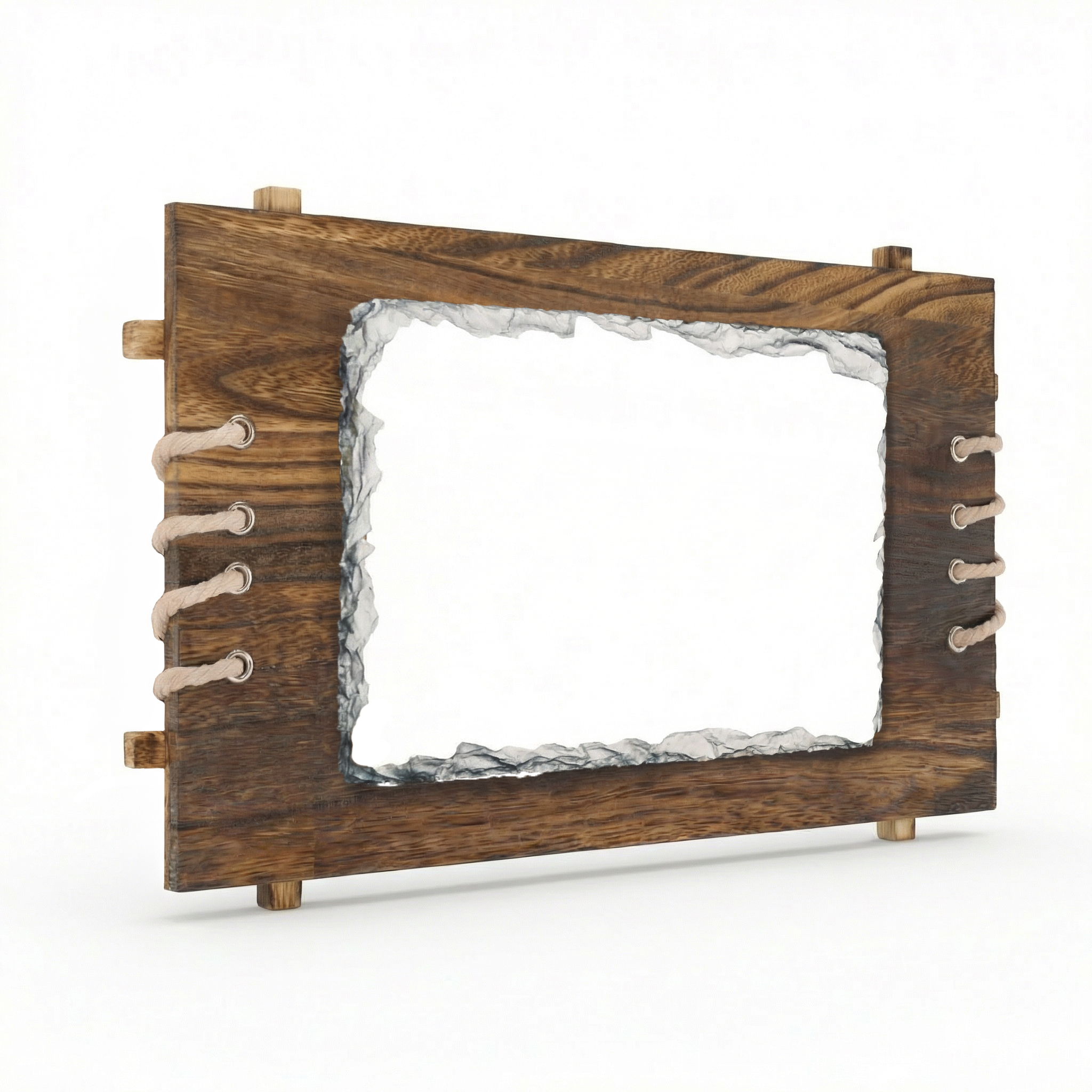 Placa ardezie personalizată pe suport lemn 25x18 cm